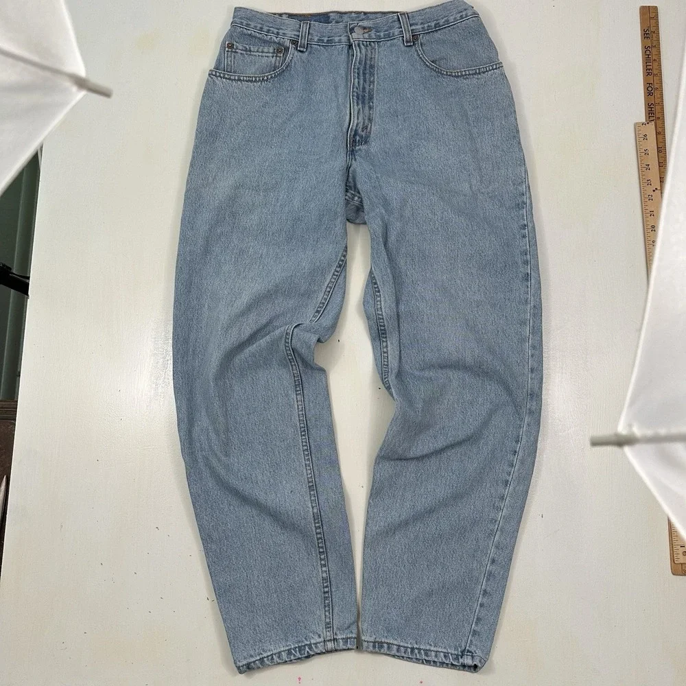 VTG Y2K Levi's 560 Loose Jeans Men Actual 33x32 Blue Light Wash Tapered Made USA